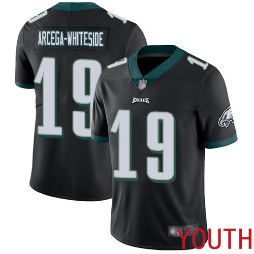 Youth Philadelphia Eagles #19 JJ Arcega-Whiteside Black Alternate Vapor Untouchable NFL Jersey Limited